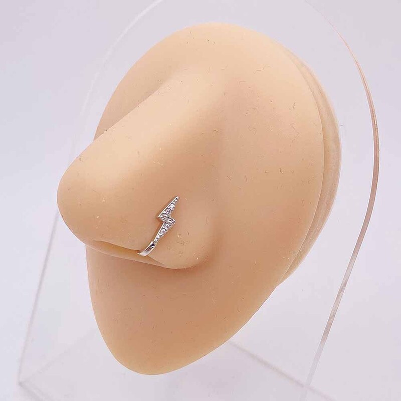 Tarpvalstybinis karštas išpardavimas atviras nosies žiedas netikras nosies nagas meilė kryžius triušis medumi inkrustuotas cirkonio nagas be auskarų