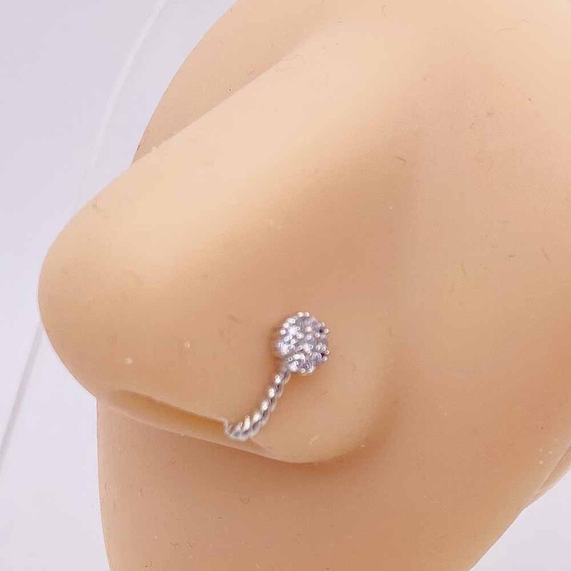 Tarpvalstybinis karštas išpardavimas atviras nosies žiedas netikras nosies nagas meilė kryžius triušis medumi inkrustuotas cirkonio nagas be auskarų