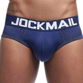 JOCKMAIL Νέα σλιπ U Convex ανδρικά εσώρουχα Σέξι αναπνεύσιμο διχτυωτό κεφάλι