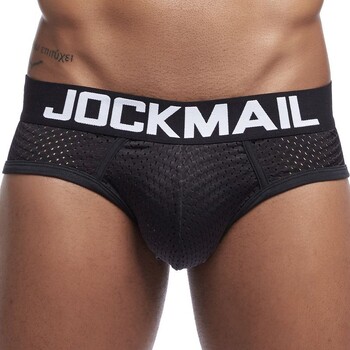 JOCKMAIL Νέα σλιπ U Convex ανδρικά εσώρουχα Σέξι αναπνεύσιμο διχτυωτό κεφάλι