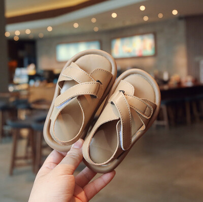 2024. aasta suvi, uued laste rannajalatsid Lastele mõeldud pehmest nahast sandaalid, lihtsas stiilis unisex poisid, tüdrukud, vabaaja sportlikud sandaalid, suurus 22-37