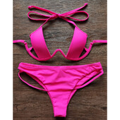 VIKINII Bikini scobiți 2024, haine de plajă sexy pentru fete, costume de baie pentru femei, costum de baie brazilian push up, set de bikini cu sârmă