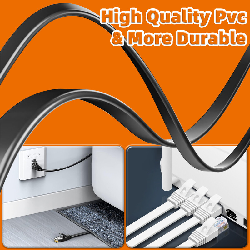 Cat6 Ethernet kabelis UTP 1Gpbs tīkla interneta kabelis RJ45 Lan ielāpu vads modemam klēpjdatora maršrutētāja kabelis Ethernet CAT 6