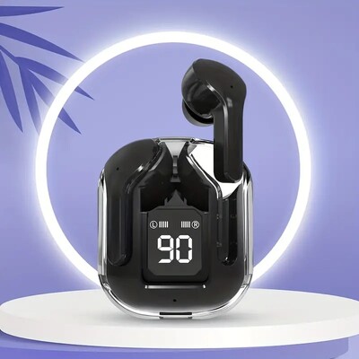 Originaal T2 juhtmevaba Bluetooth kõrvaklapid läbipaistvad HIFI kõrvaklapid LED Power Digital Display Stereo heli kõrvaklapid Xiaomi jaoks