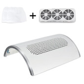 Võimas küünte imemise tolmukoguja, madala müratasemega 3/1 ventilaatoriga tugev küünte tolmuimeja 2 tolmukogumiskotiga, küünekunsti varustus