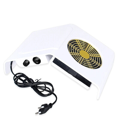 Võimas küünte imemise tolmukoguja, madala müratasemega 3/1 ventilaatoriga tugev küünte tolmuimeja 2 tolmukogumiskotiga, küünekunsti varustus