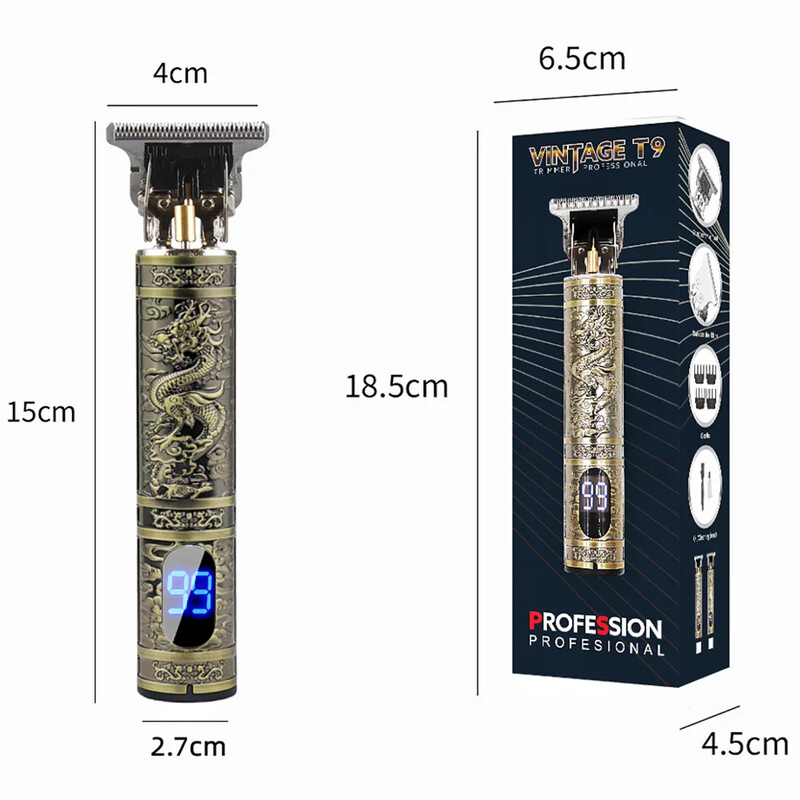Skystųjų kristalų ekranas T9 elektrinis plaukų kirptuvas 0 mm skustuvas plaukų kirpimo mašina Buitinė technika Kelioniniai kirpėjai Barzdaskutės Skutimosi mašina vyrams Žirklės Vyras