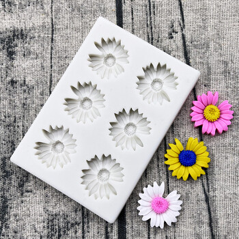 Μίνι τριαντάφυλλο Camellia Daisy Flower Silicone Sugarcraft Mold Cookie Cupcake Φόρμα ψησίματος σοκολάτας Φοντάν για τούρτα Εργαλεία διακόσμησης