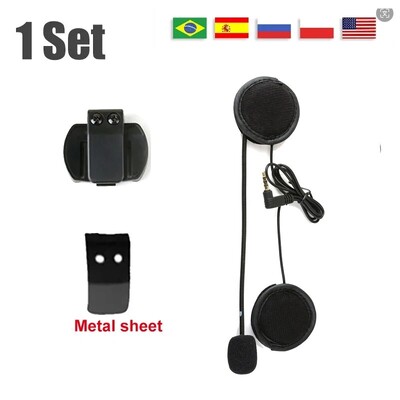 EJEAS V6 PRO Helmet Intercom Clip 3,5 mm mikrofono garsiakalbio ausinės, skirtos Vnetphone V4 motociklo Bluetooth vidiniam telefonui