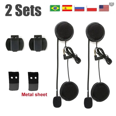 EJEAS V6 PRO Helmet Intercom Clip 3,5 mm mikrofono garsiakalbio ausinės, skirtos Vnetphone V4 motociklo Bluetooth vidiniam telefonui
