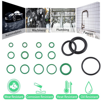 Σετ O-Ring Assortment Kit Δακτύλιοι O-Ring υψηλής πίεσης από καουτσούκ νιτριλίου NBR Σετ στεγανοποίησης για υδραυλικά αυτοκίνητα και δακτύλιοι επισκευής βρύσης