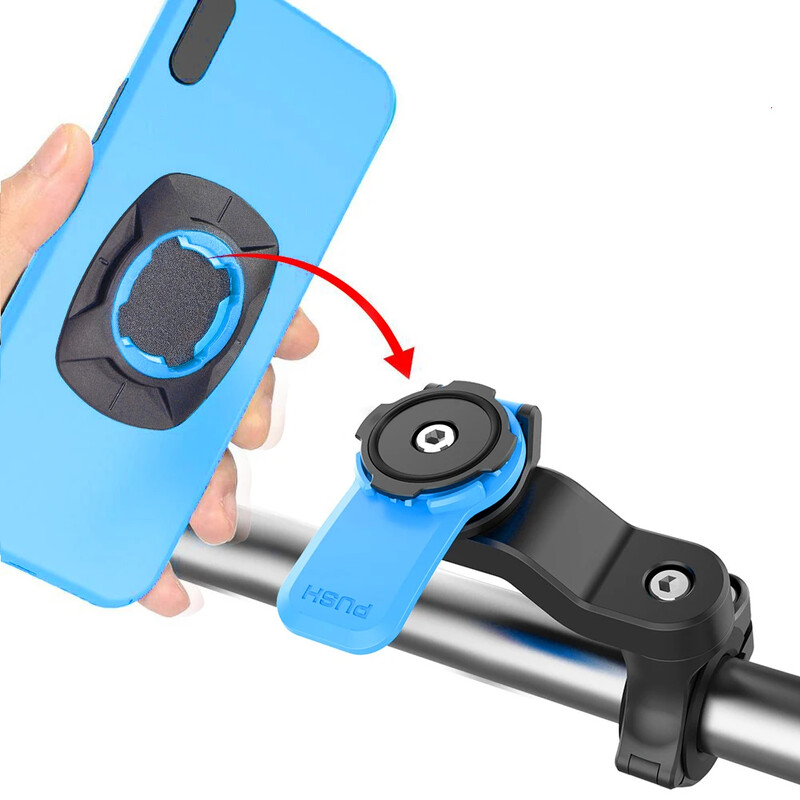 Suport telefon pentru biciclete pentru motociclete Suport pentru telefon pentru biciclete Quad Lock Suport pentru biciclete Suport rotativ la 360° pentru navigare Suport de securitate