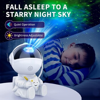 Star Projector Galaxy Night Light Αστροναύτης Διαστημικός προβολέας Starry Nebula Φωτιστικό οροφής LED για Υπνοδωμάτιο Σπίτι Διακοσμητικό παιδικό δώρο