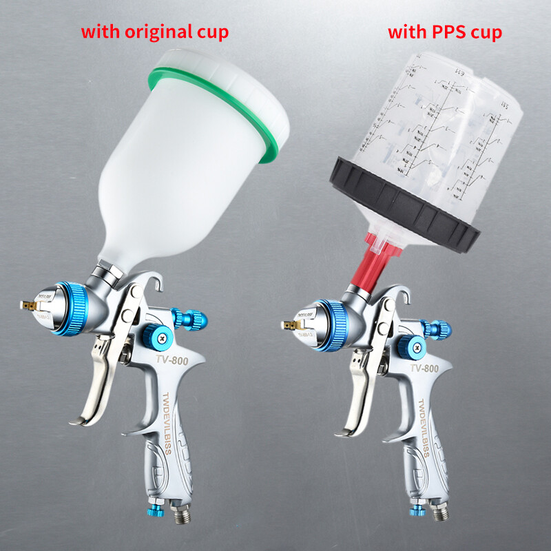 hvlp dažų purškimo pistoletas Automobilių dažymo pistoletas Gravity Feed dažų dezinfekavimo priemonė automotiva airbrush dažų purkštuvai su išsegamu dažų puodeliu