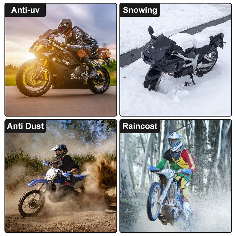 Mootorratta kate veekindel kogu hooajal tolmukindel UV-kaitsega siseruumides tõukeratas 190T kulumiskindlast riidest mootorratta kate