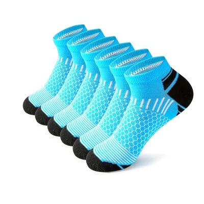 6 poros vyriškų trumpų sportinių kojinių – drėgmę sugeriančios, kvėpuojančios, viso sezono sportinės kojinės
