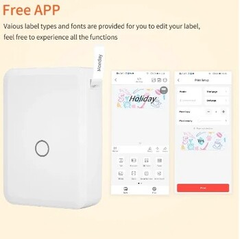 Niimbot D110 Хартиен стикер Безжичен принтер за етикети Джобен ръчен принтер Термален етикет за цена Стикер Маркер Домашен офис ИЗПОЛЗВАНЕ