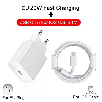 За Apple Оригинално USB зарядно устройство тип C за iPhone 13 12 11 14 Pro Max Mini XR X XS 8 Plus iPad Air Charger PD Кабел за бързо зареждане
