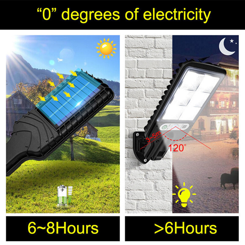 Lampă solară de exterior cu LED pentru curte, cu inducție, grădină, terasă, ușă de garaj, lampă stradală 616