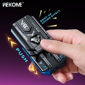 WEKOME belaidės „Bluetooth“ ausinės Mecha stiliaus muzikinės ausinės, slankiklio atidarymas, mažos delsos jutiklinis valdymas pirštu, skirtas žaidėjams