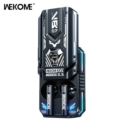 WEKOME belaidės „Bluetooth“ ausinės Mecha stiliaus muzikinės ausinės, slankiklio atidarymas, mažos delsos jutiklinis valdymas pirštu, skirtas žaidėjams