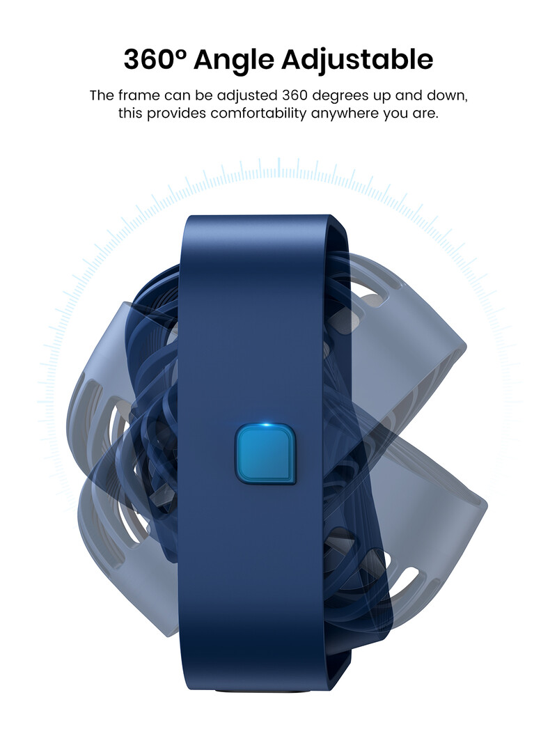Ventilator de birou TOPK USB Flux de aer puternic și funcționare silențioasă Mini ventilator de masă cu vânt cu 3 viteze Cap rotativ la 360° pentru masă de dormitor la birou acasă