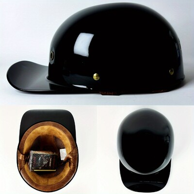 Cască de motocicletă Bărbați Căști de moto retro Cască de baseball cu jumătate de față Capacete de personalitate Cască de ciclism cu certificare DOT
