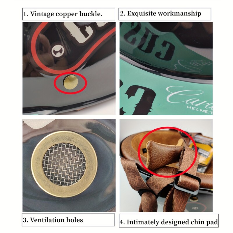 Motociklu ķivere Vīriešu retro moto ķiveres ar pusi sejas beisbola cepures personības Capacete De Moto DOT sertifikācijas riteņbraukšanas ķivere