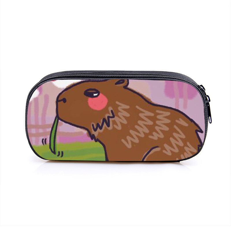 2024 Capybara Capibala Παιδική φορητή τσάντα μολυβιού για μαθητές Δημοτικού Σχολείου Μεγάλης χωρητικότητας Πολυεστερική τσάντα χαρτικής Τσάντα μολύβι 