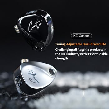 KZ Castor 2DD Dynamic in Ear HiFi Ακουστικά υψηλής ποιότητας με δυνατότητα συντονισμού παιχνιδιού Αθλητικά ακουστικά Οθόνη ακουστικών Ακουστικά EDX PRO ZSNPRO ZVX