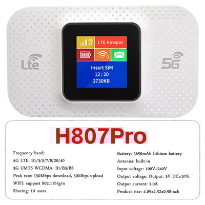 4G Lte maršrutizatorius, belaidis Wi-Fi nešiojamas modemas mini lauko viešosios interneto prieigos taško kišeninis Mifi 150 Mbps su SIM kortelės lizdo kartotuvu lauko automobiliui