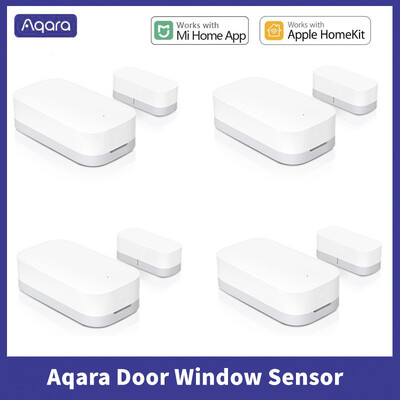 Senzor original Aqara pentru fereastră de ușă ZigBee Conexiune fără fir Senzorul de ușă inteligentă funcționează cu Mi Home HomeKit pentru aplicația Android iOS