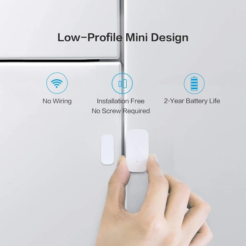 Senzor original Aqara pentru fereastră de ușă ZigBee Conexiune fără fir Senzorul de ușă inteligentă funcționează cu Mi Home HomeKit pentru aplicația Android iOS