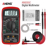 ANENG AN8205C digitaalne multimeeter AC/DC ampermeeter Volt Ohm Multimetro Tester termopaar LCD taustvalgustusega kaasaskantav