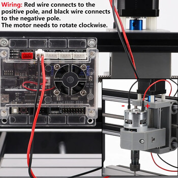 Yofuly CNC 775 Двигател на шпиндела Дървообработващи инструменти Сачмен лагер 20000 rpm Шпиндел за 3018 Pro Series CNC машина за гравиране и рязане