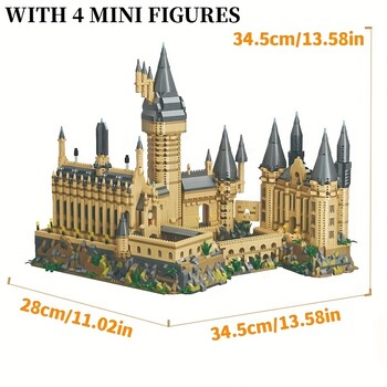 Micro Bricks City Creative Medieval Magic Castle Σειρά Σχολική Αρχιτεκτονική Palace Model Building Blocks Δώρα Παιχνίδια συναρμολόγησης για παιδιά