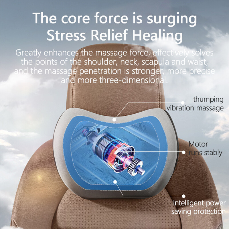 Auto elektriline ühe nimmeosa ühe peatoe vibratsioon massaaž nimme tugi Kaela padi nimmepadi auto iste Auto salong