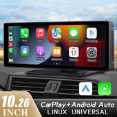 10,26-tolline autopeegelraadio multimeedia videopleier Universaalne juhtmevaba Carplay Android Auto ekraan Bluetoothi tahavaatekaameraga