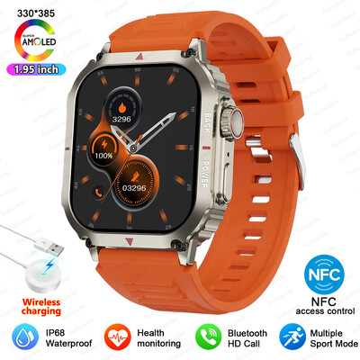 Νέο Sport GPS Rugged Military Smart Watch Ανδρικά ρολόγια Ftiness IP68 Αδιάβροχα 1,95`` AI Voice NFC Bluetooth Call Smartwatch 2024