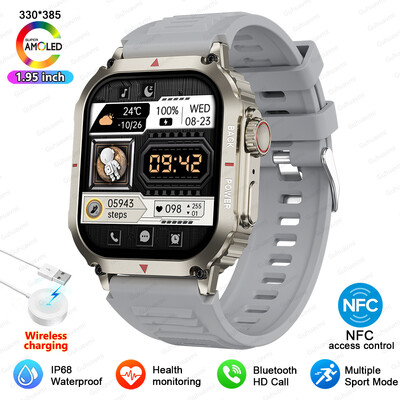 Νέο Sport GPS Rugged Military Smart Watch Ανδρικά ρολόγια Ftiness IP68 Αδιάβροχα 1,95`` AI Voice NFC Bluetooth Call Smartwatch 2024