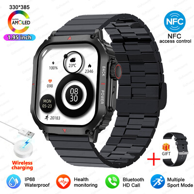 Νέο Sport GPS Rugged Military Smart Watch Ανδρικά ρολόγια Ftiness IP68 Αδιάβροχα 1,95`` AI Voice NFC Bluetooth Call Smartwatch 2024