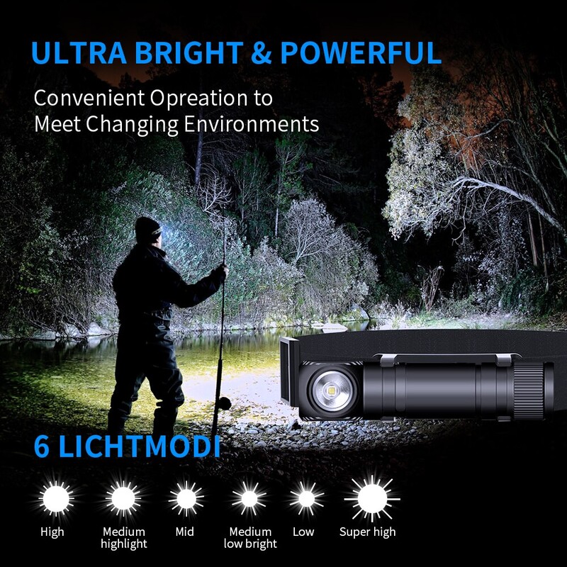 NATFIRE HS50 esilatern Laetav 3400mAh esituli 1000LM LED USB C Laetav magnetiline saba töölaagri tuli