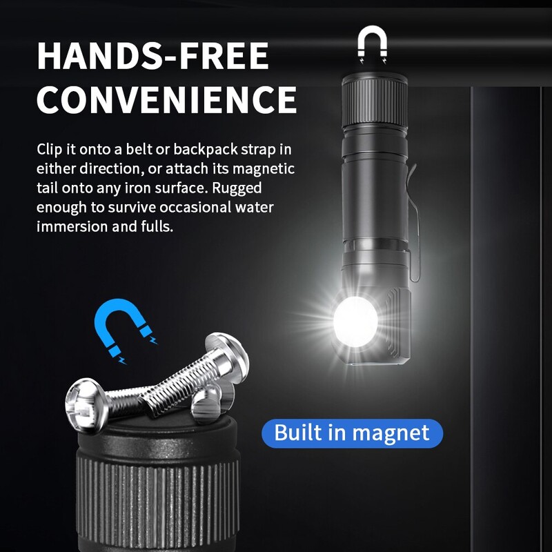 NATFIRE HS50 esilatern Laetav 3400mAh esituli 1000LM LED USB C Laetav magnetiline saba töölaagri tuli