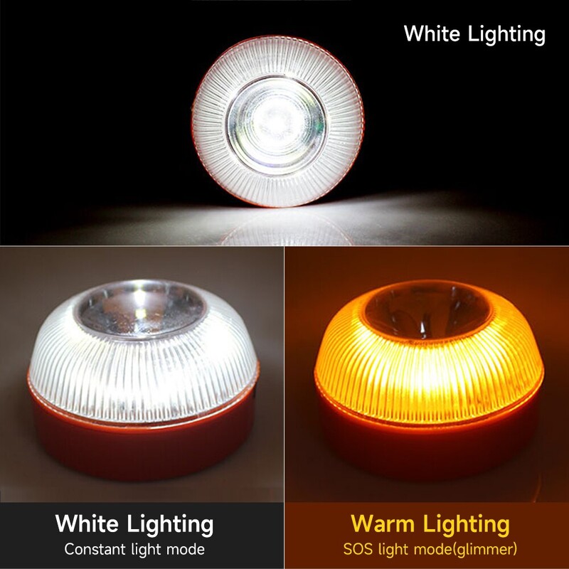 Led automobilio avarinės šviesos žibintuvėlis, magnetinis indukcinis blyksnis, eismo įvykio lempos švyturėlio saugos priedas