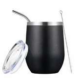 Set de tărtăcuță Yerba Mate cu perete dublu din oțel inoxidabil, ceașcă de ceai și setul de bombilla, include tărtăcuță de Yerba Mate (cană) cu o bombă