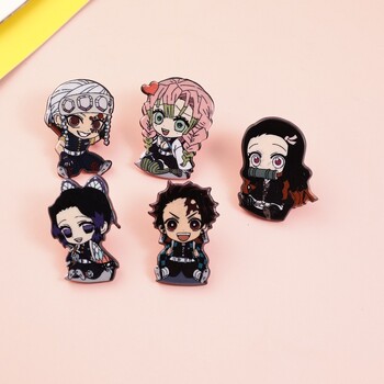 Wholesale Demons Slayer Anime Role Brooch Ακρυλικές DIY διακοσμητικές καρφίτσες για γυναίκες Άνδρας δώρο γενεθλίων Παιδική καρφίτσα παιχνιδιών