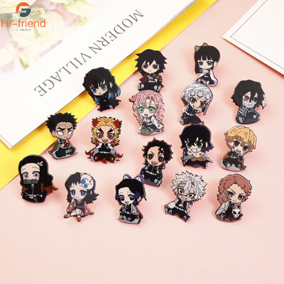 Wholesale Demons Slayer Anime Role Brooch Ακρυλικές DIY διακοσμητικές καρφίτσες για γυναίκες Άνδρας δώρο γενεθλίων Παιδική καρφίτσα παιχνιδιών