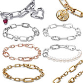 Nuoroda Grandininė apyrankė Pulsera ME kolekcija Perlų apyrankės žavesio festivaliui Mados papuošalai Dovana moterims