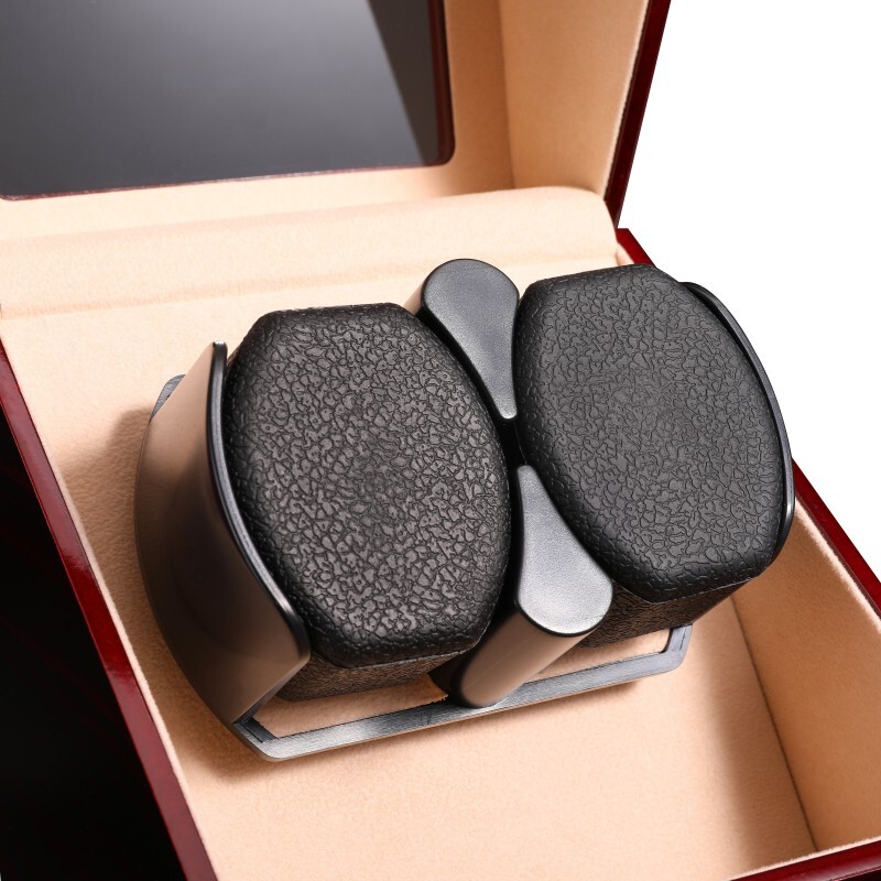 Embers Luxry ühe kellakeeraja aku puidust loksutaja kellakarp Automaatne kerimisklaasi hoidik Mabuchi Motro