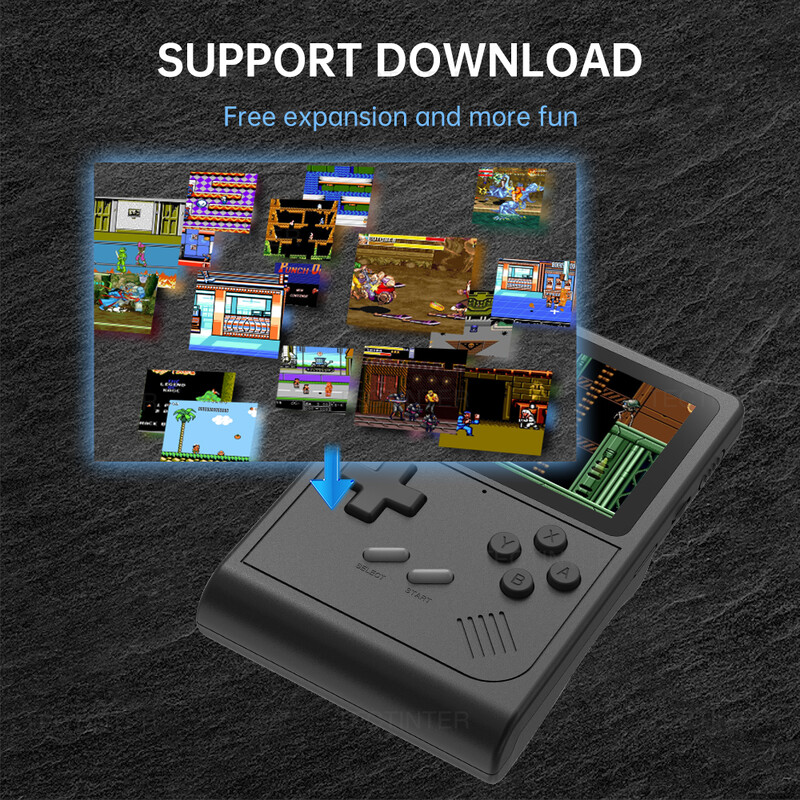 GB300 3,0-tolline AV-väljundekraan pihuarvuti mängukonsoolipleier Videomängukonsool sisseehitatud 6000 mäng SF/SFC/GB/GBA jaoks